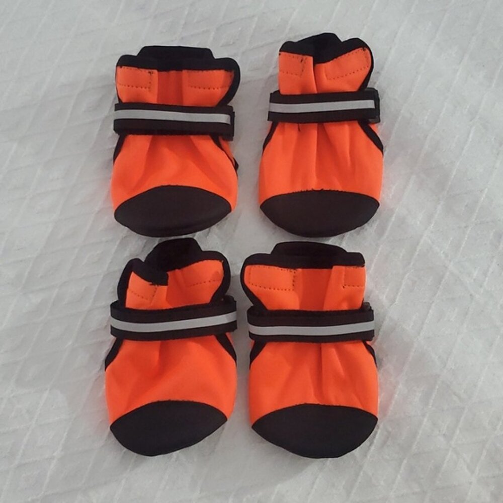 Amazon Dog Waterproof Neon Reflective Protective Boots 4 piece Size L